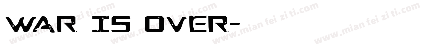 War is Over字体转换